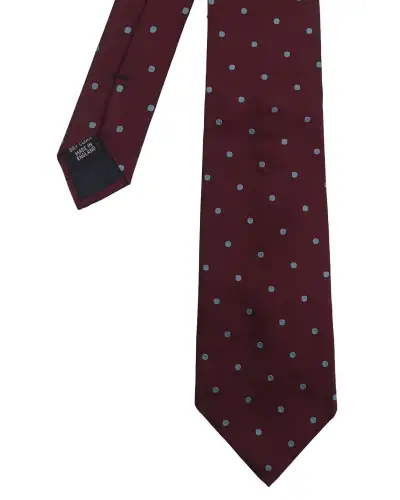 Men PEPER HAROW Pin Polka Mens Ties - Burgundy £68.00