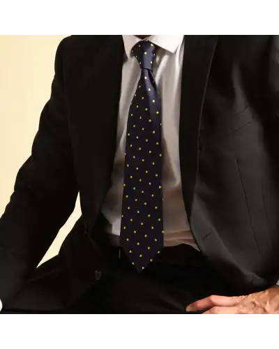 Men PEPER HAROW Pin Polka Mens Ties - Midnight £68.00