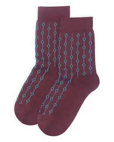 Women PEPER HAROW Beads Womens Socks - Maroon £15.00