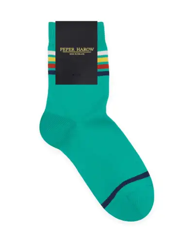 Women PEPER HAROW Mix Tape Womens Socks - Teal £15.00