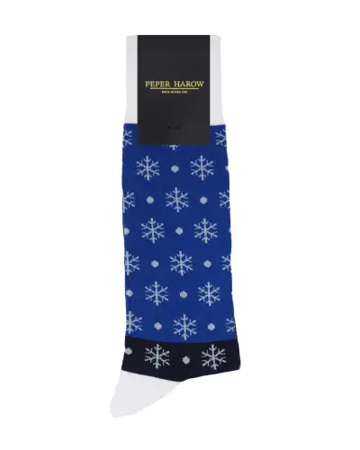 Men PEPER HAROW Snowflake Mens Socks - Blue £16.00