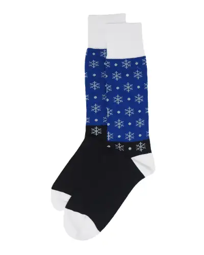 Men PEPER HAROW Snowflake Mens Socks - Blue £16.00
