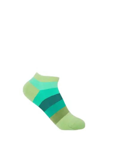 Women PEPER HAROW Block Stripe Womens Trainer Socks Bundle - Earth Aqua £17.00