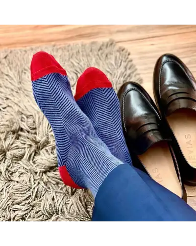 Men PEPER HAROW Lux Taylor Mens Socks - Blue £16.00