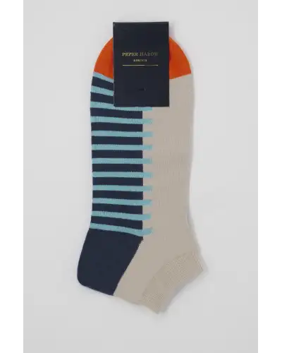 Men PEPER HAROW Welford Mens Trainer Socks - Stone £13.00