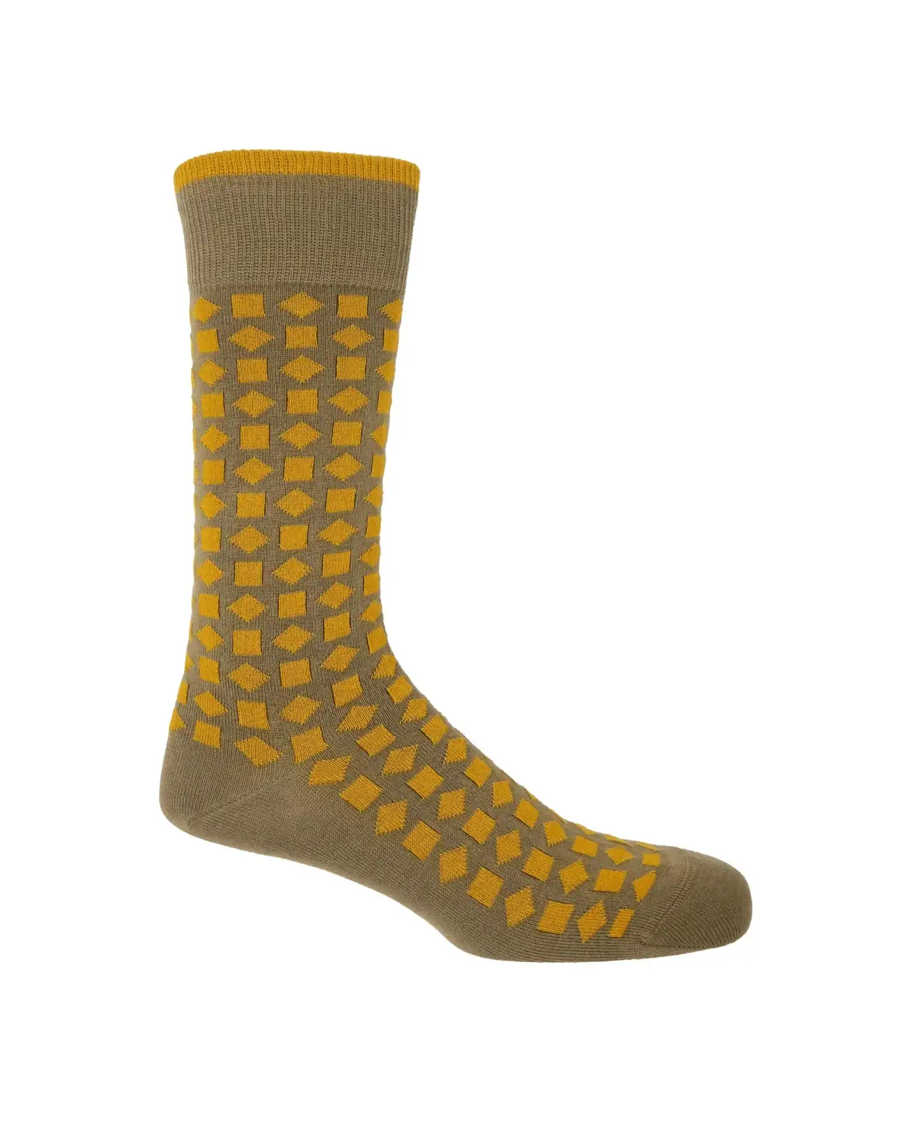 Men PEPER HAROW Diamonds Mens Socks - Mustard £16.00