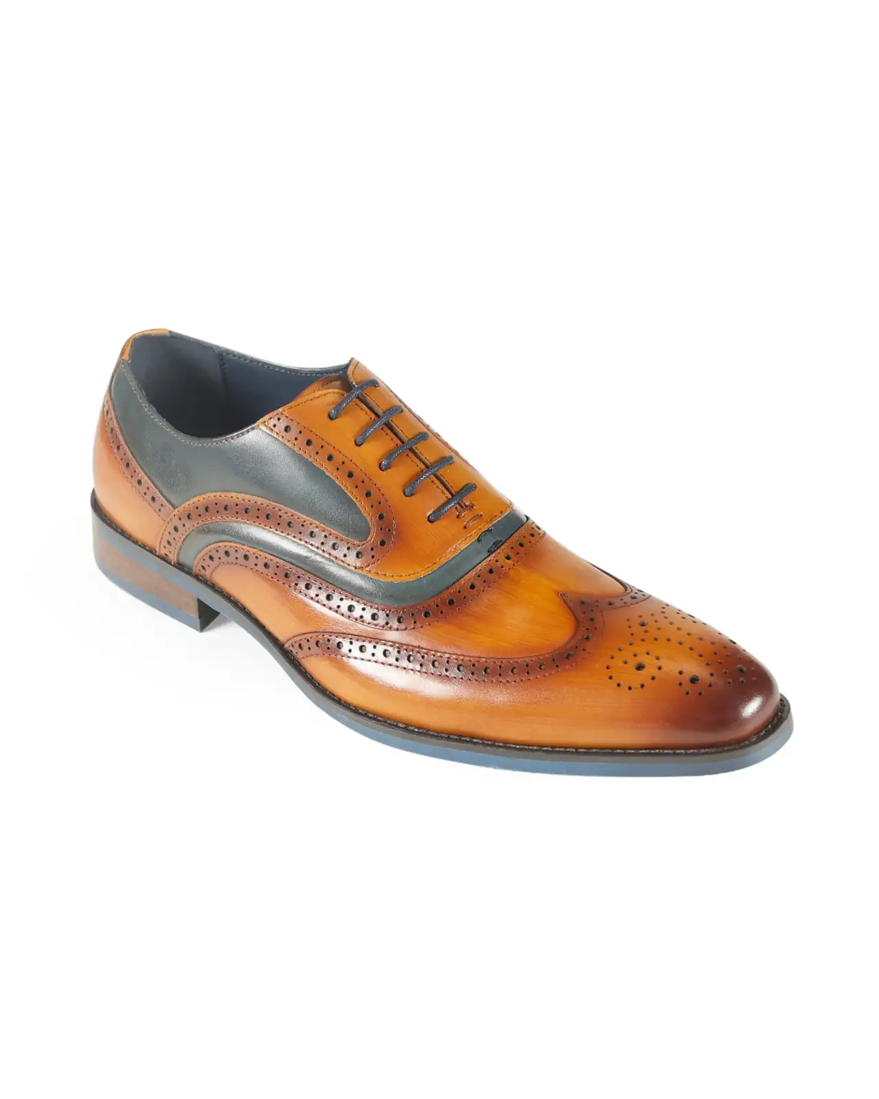 Brogue Azor La Mode Webster Tan Navy £135.00