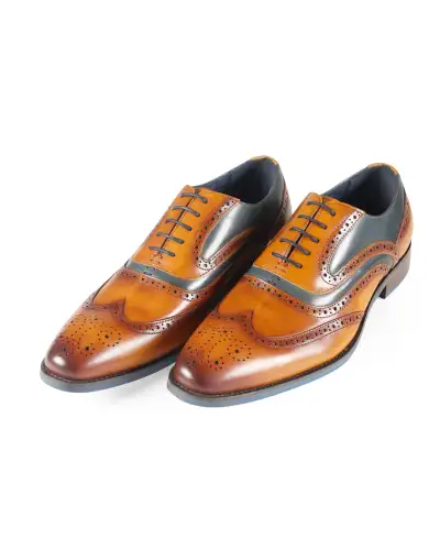 Brogue Azor La Mode Webster Tan Navy £135.00