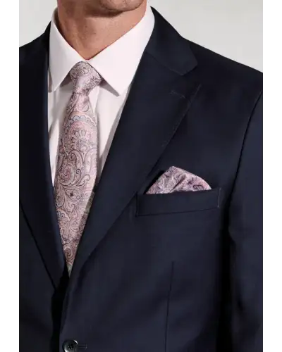 Suit Jackets Brook Taverner Tailored Fit Affleck Navy British Wool Suit Jacket-BT-5457A £206.00