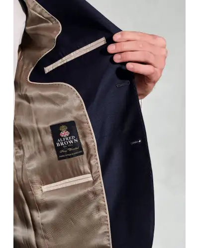 Suit Jackets Brook Taverner Tailored Fit Affleck Navy British Wool Suit Jacket-BT-5457A £206.00