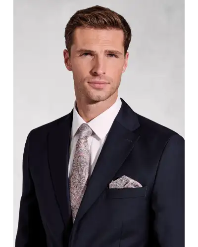 Suit Jackets Brook Taverner Tailored Fit Affleck Navy British Wool Suit Jacket-BT-5457A £206.00