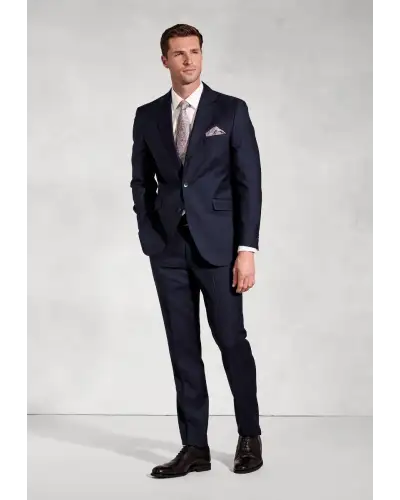 Suit Jackets Brook Taverner Tailored Fit Affleck Navy British Wool Suit Jacket-BT-5457A £206.00