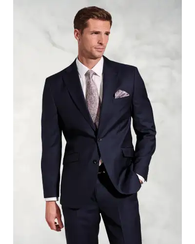 Suit Jackets Brook Taverner Tailored Fit Affleck Navy British Wool Suit Jacket £206.00