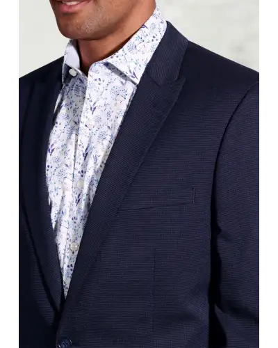 Suit Jackets Brook Taverner Tailored Fit Pegasus Navy Pin Dot Washable Suit Jacket-BT-3551A £90.00