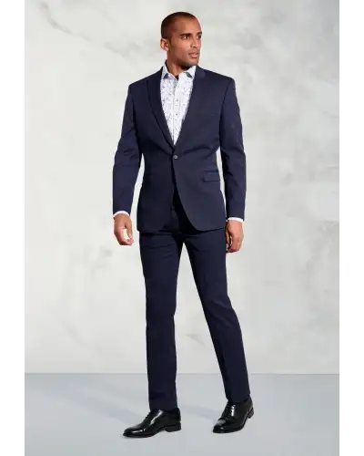 Suit Jackets Brook Taverner Tailored Fit Pegasus Navy Pin Dot Washable Suit Jacket £90.00