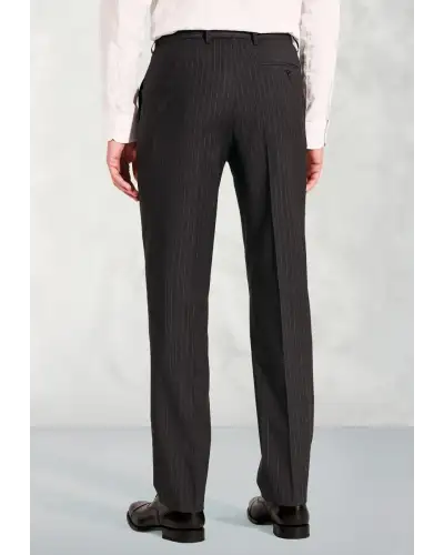 Trousers Brook Taverner Tailored Fit Avalino Charcoal Pinstripe Suit Trousers £63.00