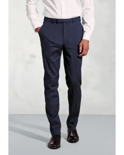 Suit Trousers Brook Taverner Tailored Fit Grant Navy Linen Blend Suit Trousers £63.00