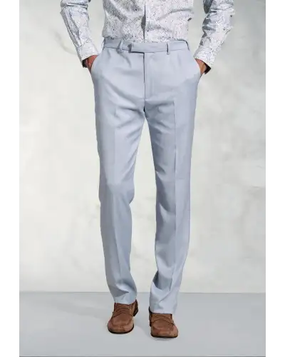 Suit Trousers Brook Taverner Tailored Fit Hardy Blue Textured Occasion Suit Trousers £45.00