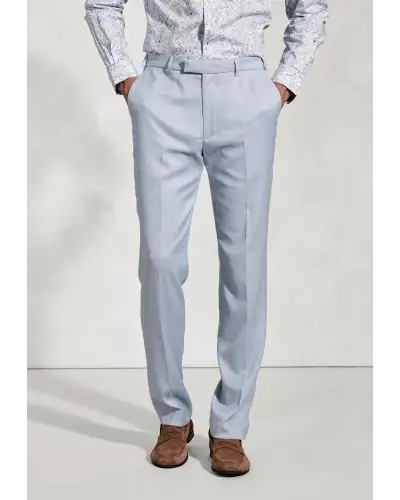 Suit Trousers Brook Taverner Tailored Fit Hardy Blue Textured Occasion Suit Trouser-BT-8047B £45.00