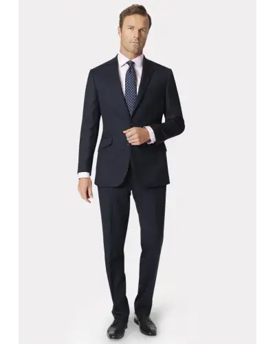 Suit Jackets Brook Taverner Tailored Fit Dawlish Navy Birdseye Wool Suit Jacket-BT-5982DT £179.00