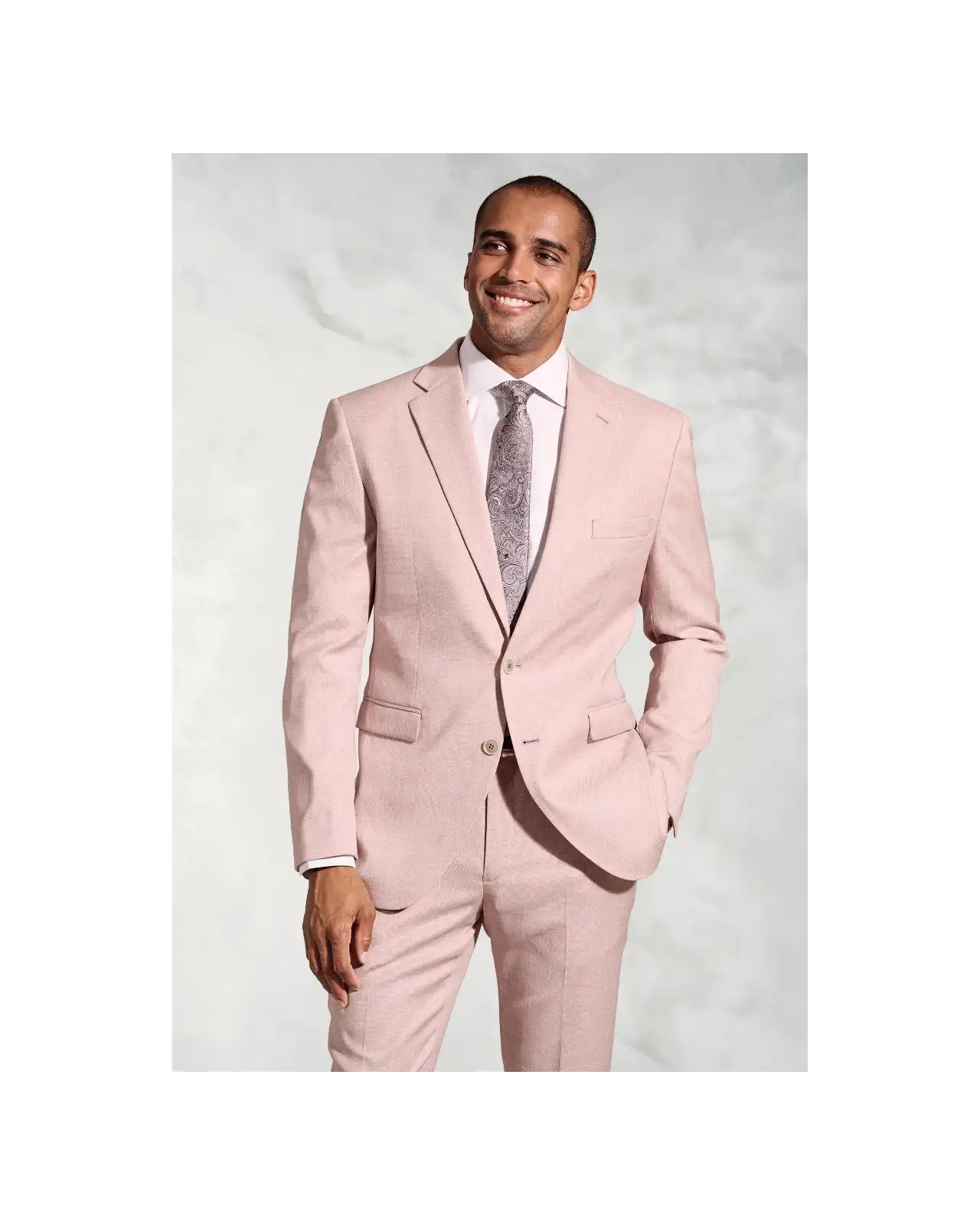 Suit Jackets Brook Taverner Tailored Fit Hardy Pink Textured Occasion Suit Jacket £89.00