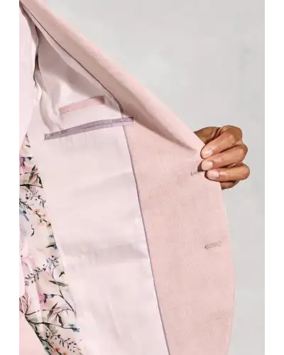 Suit Jackets Brook Taverner Tailored Fit Hardy Pink Textured Occasion Suit Jacket-BT-5454A £89.00