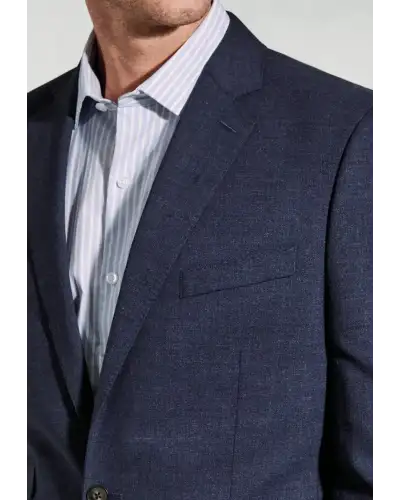 Suit Jackets Brook Taverner Tailored Fit Mckellen Navy Wool Linen Blend Suit Jacket £116.00