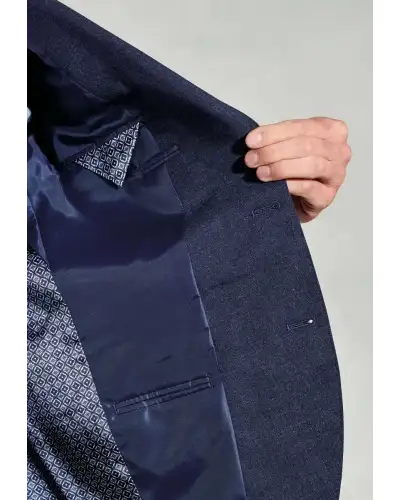 Suit Jackets Brook Taverner Tailored Fit Mckellen Navy Wool Linen Blend Suit Jacket £116.00
