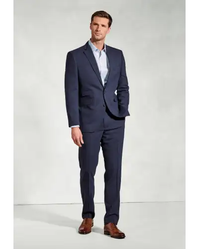 Suit Jackets Brook Taverner Tailored Fit Mckellen Navy Linen Blend Suit Jacket-BT-5453B £134.00