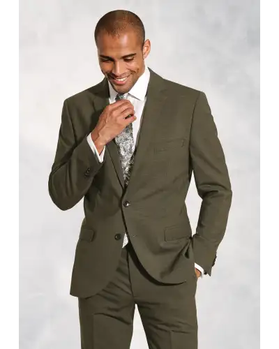 Suit Jackets Brook Taverner Tailored Fit Oliver Moss Melange Wool Blend Suit Jacket-BT-5422A £134.00