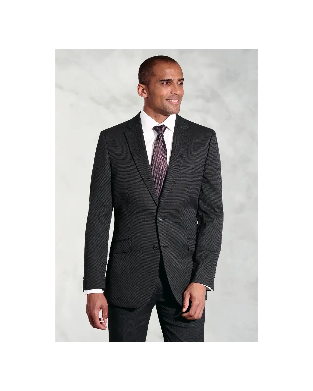 Suit Jackets Brook Taverner Tailored Fit Phoenix Charcoal Pin Dot Suit Jacket-BT-3552C £90.00
