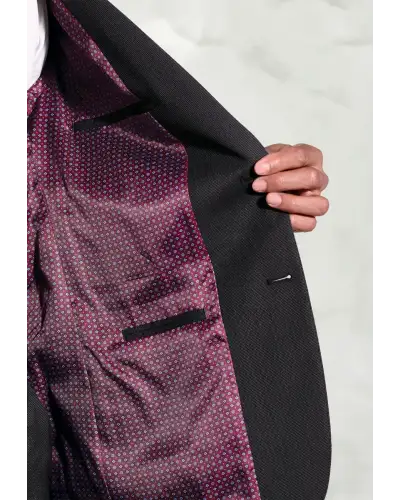 Suit Jackets Brook Taverner Tailored Fit Phoenix Charcoal Pin Dot Suit Jacket-BT-3552C £90.00