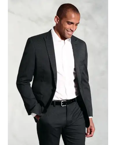 Suit Jackets Brook Taverner Tailored Fit Pegasus Charcoal Pin Dot Washable Suit Jacket-BT-3551C £90.00