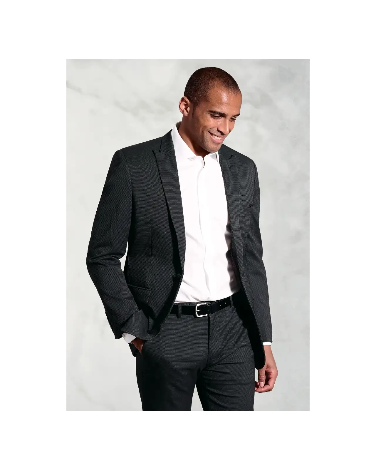 Suit Jackets Brook Taverner Tailored Fit Pegasus Charcoal Pin Dot Washable Suit Jacket £90.00