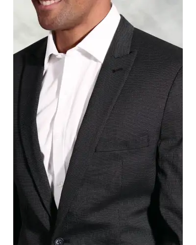 Suit Jackets Brook Taverner Tailored Fit Pegasus Charcoal Pin Dot Washable Suit Jacket £90.00