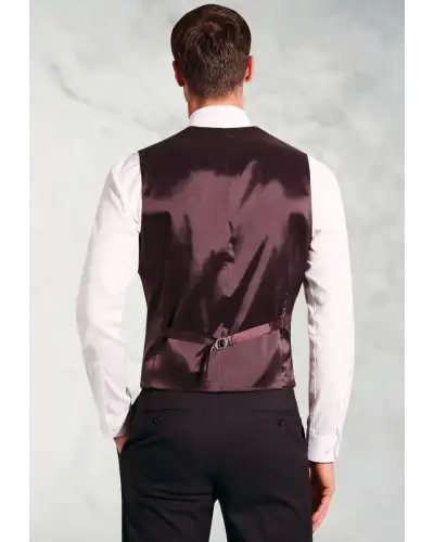 Waistcoats Brook Taverner Tailored Fit Hansen Burgundy Flannel Suit Waistcoat-BT-1972AT £45.00