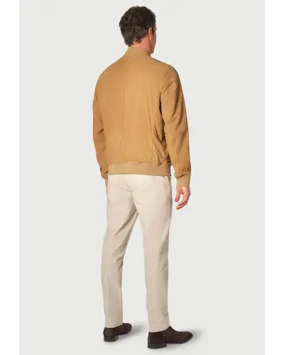 Jackets Brook Taverner Blakey Tan Suede College Jacket-BT-9083A £117.00