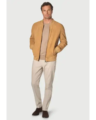 Jackets Brook Taverner Blakey Tan Suede College Jacket-BT-9083A £117.00