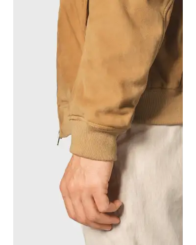 Jackets Brook Taverner Blakey Tan Suede College Jacket-BT-9083A £117.00