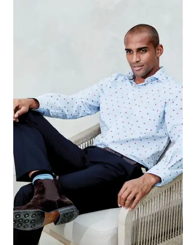 Fit Trousers Brook Taverner Tailored Fit Monaco Navy Trouser-BT-8845A £36.00