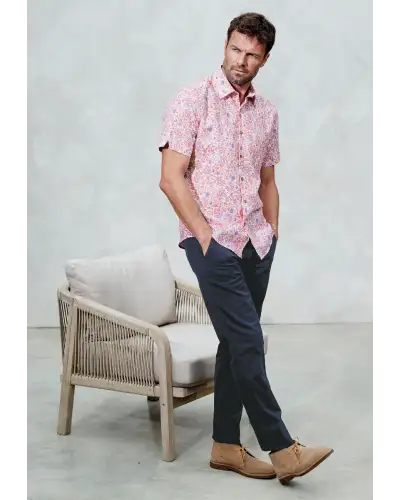 Fit Trousers Brook Taverner Regular Fit Denver Navy Stretch Cotton Chinos-BT-8806A £45.00