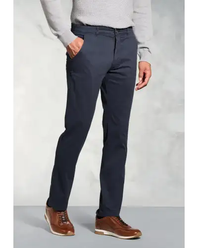 Fit Trousers Brook Taverner Regular Fit Denver Navy Stretch Cotton Chinos-BT-8806A £45.00
