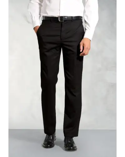 Flannel Trousers Brook Taverner Regular Fit Olney Black Flannel Trouser-BT-8706G £71.00