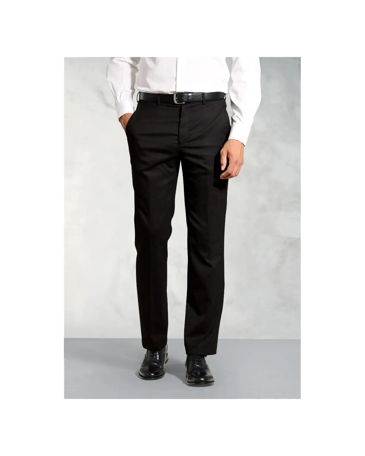 Flannel Trousers Brook Taverner Regular Fit Olney Black Flannel Trouser-BT-8706G £71.00