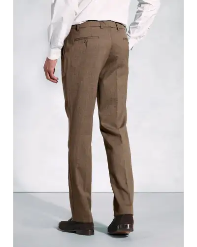 Flannel Trousers Brook Taverner Tailored Fit Olney Caramel Flannel Trouser-BT-8706AT £71.00