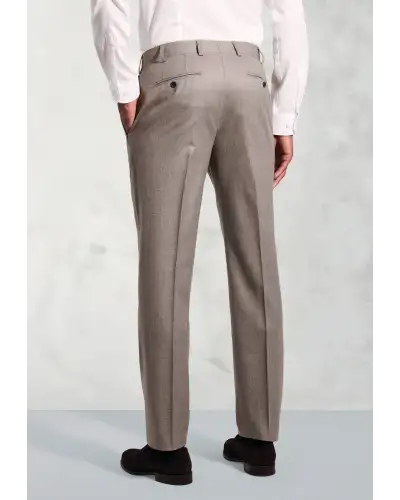 Trousers Brook Taverner Tailored Fit Whitlock Taupe Italian Flannel Suit Trousers £135.00