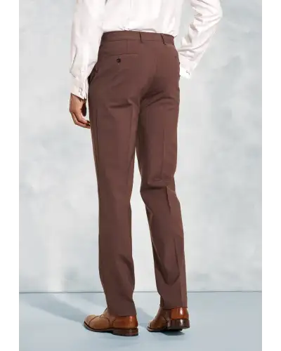 Suit Trousers Brook Taverner Tailored Fit Oliver Rust Melange Wool Blend Suit Trouser-BT-8023B £90.00