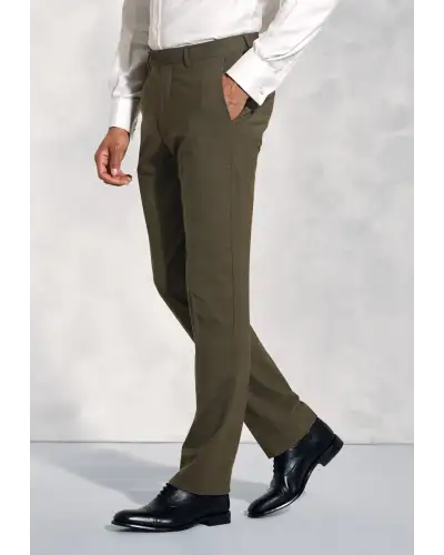 Trousers Brook Taverner Tailored Fit Oliver Moss Melange Wool Blend Suit Trousers-BT-8023A £90.00