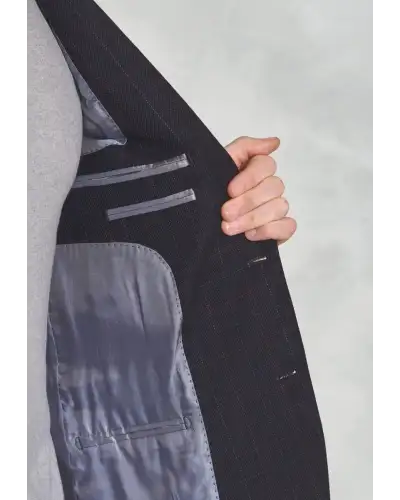 Jackets Brook Taverner Regular Fit Camberley Navy Check Pure New Wool Jacket £179.00