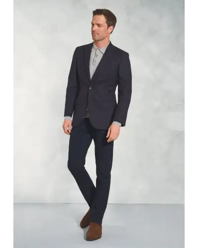 Jackets Brook Taverner Regular Fit Camberley Navy Check Pure New Wool Jacket £179.00